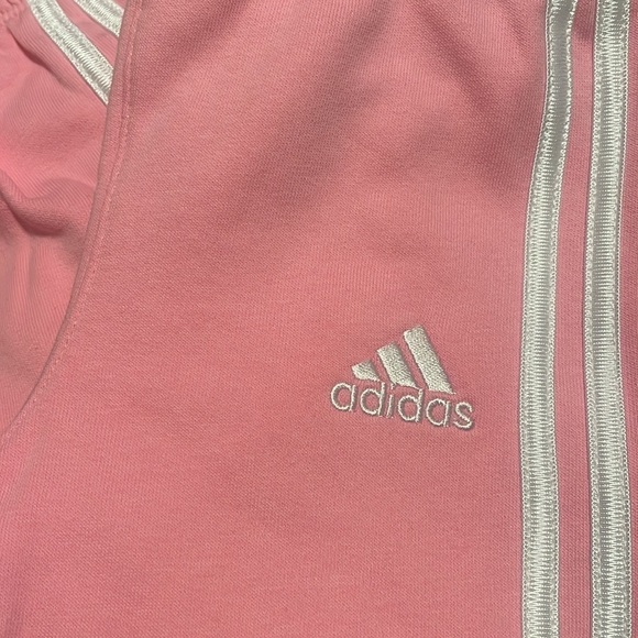 Adidas Pink Polar Fleece Sweatpants White Stripes bottoms NEW Sz 24Mos - Picture 7 of 11